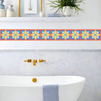 Brandian Wall Tiles Stickers Roll Waterproof Self Adhesive Border Wall Stickers for Living Room, Kitchen Backsplash Tiles Sticker, Peel N Stick Mosaic Tiles for Wall,  Ancient Mosaic