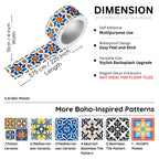 Brandian Wall Tiles Stickers Roll Waterproof Self Adhesive Border Wall Stickers for Living Room, Kitchen Backsplash Tiles Sticker, Peel N Stick Mosaic Tiles for Wall,  Arabic Mosaic