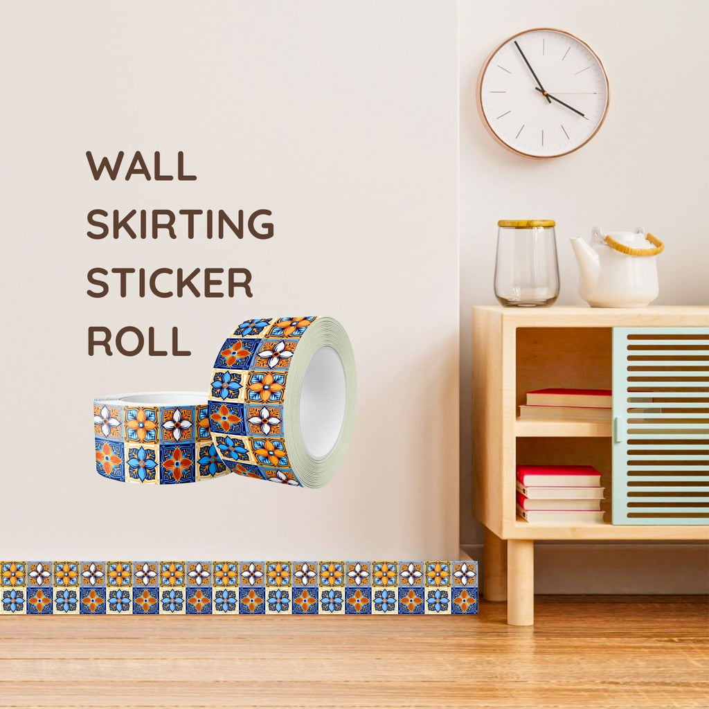 Brandian Wall Tiles Stickers Roll Waterproof Self Adhesive Border Wall Stickers for Living Room, Kitchen Backsplash Tiles Sticker, Peel N Stick Mosaic Tiles for Wall,  Italian