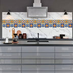 Brandian Wall Tiles Stickers Roll Waterproof Self Adhesive Border Wall Stickers for Living Room, Kitchen Backsplash Tiles Sticker, Peel N Stick Mosaic Tiles for Wall,  Italian