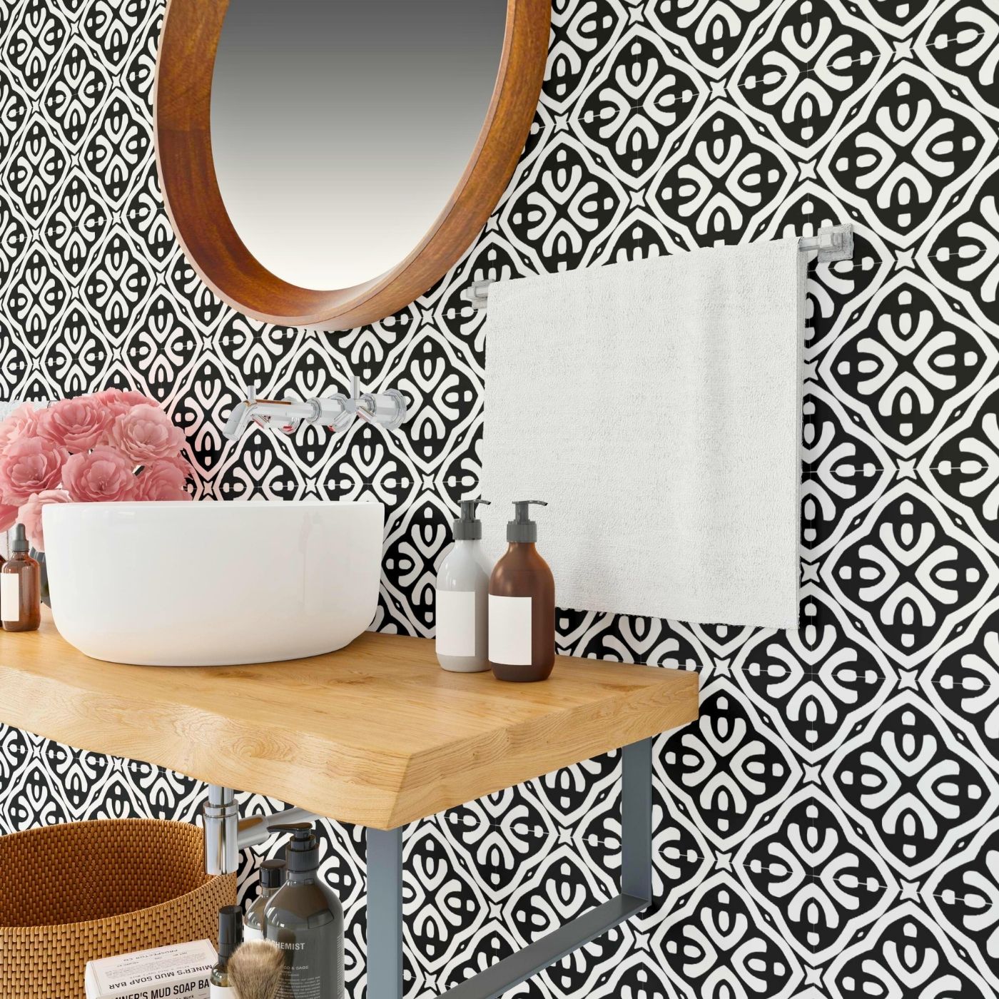 Brandian Sticker Tiles for Wall Elevate Your Space with Elegant Sticker Tiles for Wall Easy Peel and Stick PVC Waterproof Adhesive Tiles in Multicolor Size 6 x 6 Inch