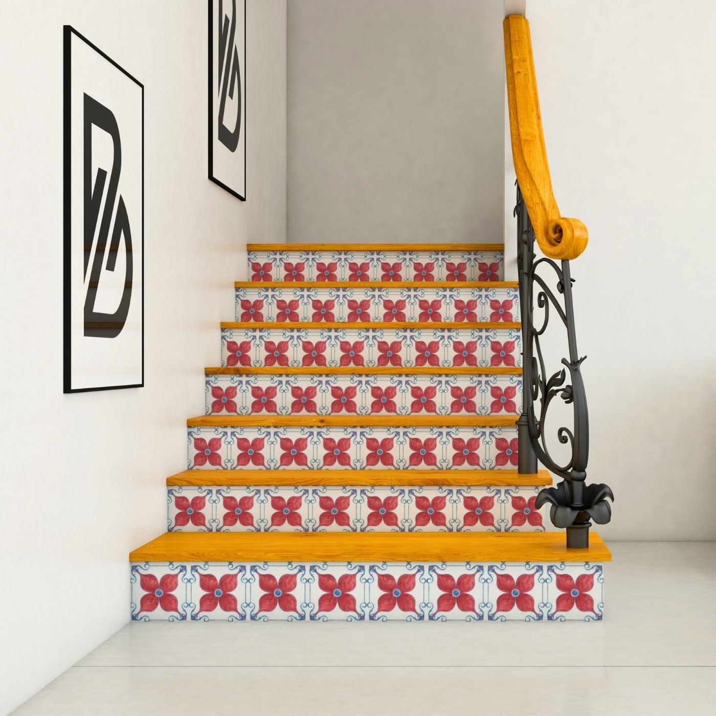 Brandian Sticker Tiles for Wall Easy Decor Upgrade Transform Your Space with Adhesive Sticker for Wall Instant Style PVC Waterproof Adhesive Tiles in Multicolor Size 6 x 6 Inch