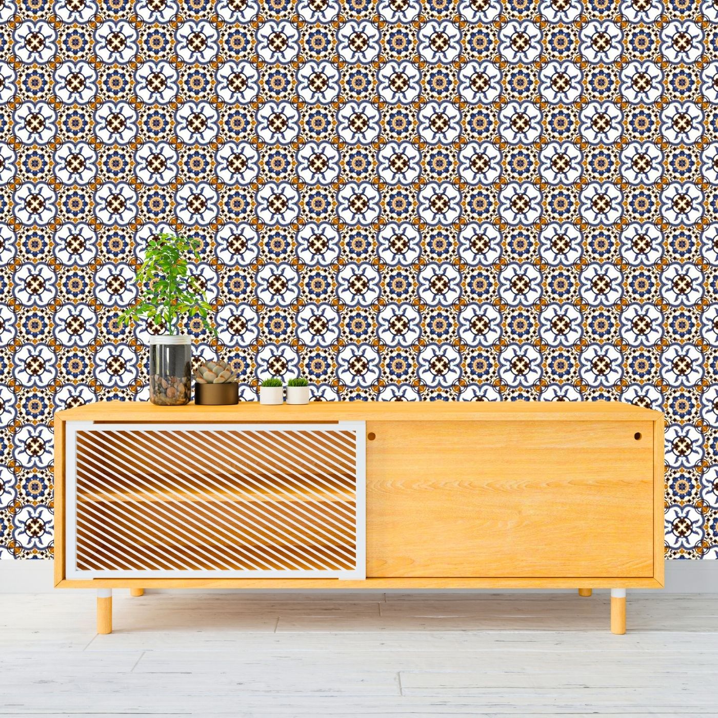 Brandian Sticker Tiles for Wall Embrace Modern Living with Gorgeous Tiles for Floor Durable and Eye Catching Design PVC Waterproof Adhesive Tiles in Multicolor Size 6 x 6 Inch