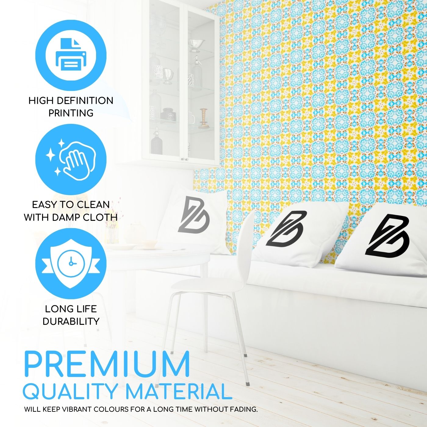 Brandian Sticker Tiles for Wall Modern Makeover Revitalize Your Home with Wall Tiles for Home Chic and Timeless Design PVC Waterproof Adhesive Tiles in Multicolor Size 6 x 6 Inch