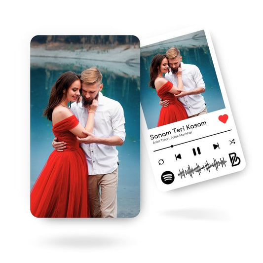 Brandian One Wallet Card Customised Photo Wallet Card Gift A Special Touch for the One You Love With Spotify Song Photo Card and Music Player Design In Backside, Special Thanksgiving Gift