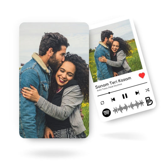 Brandian One Wallet Card Customised Photo Wallet Card Gift For Your Boyfriend Or Girlfriend With Spotify Song Photo Card And Music Player Design In Backside For Thanksgiving