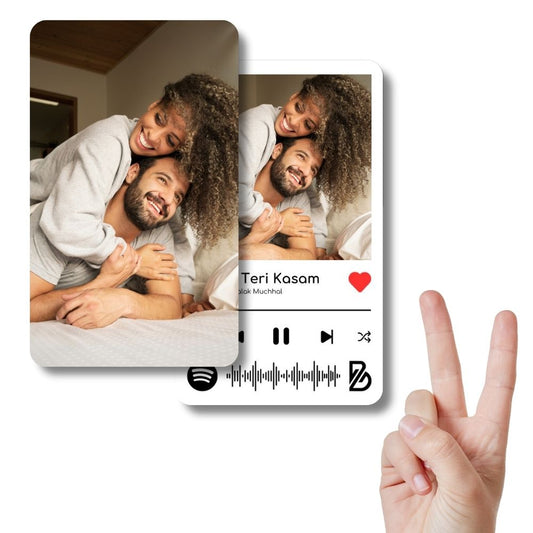 Brandian Customized Wallet Cards for Him Unwrap Love with Spotify Song Photo Card and Music Player Design on the Backside Perfect for Thanksgiving