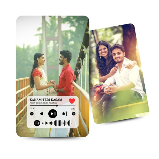 Brandian Wallet Card Customised Photo Wallet Card Personalised Wallet Card Cherish Memories in a Gift With Spotify Song Photo Card and Music Player Design In Backside, Special Thanksgiving