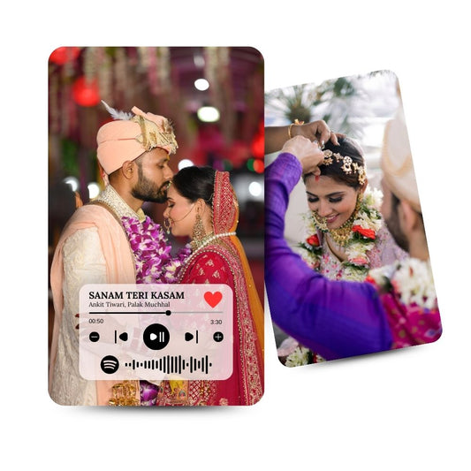 Brandian Wallet Card Customised Photo Wallet Card Customised Photo Wallet Card A Thoughtful Gesture for Him or Her With Spotify Song Photo Card and Music Player Design In Backside