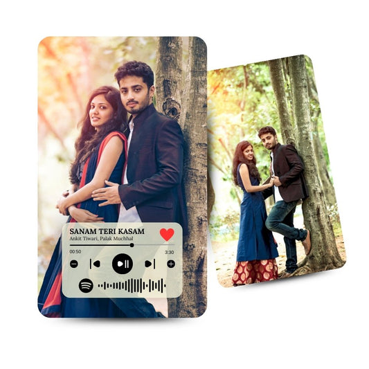 Brandian Wallet Card Customised Photo Wallet Card Gifts for Him Capture Your Love Story in a Gift With Spotify Song Photo Card and Music Player Design In Backside, Special Thanksgiving