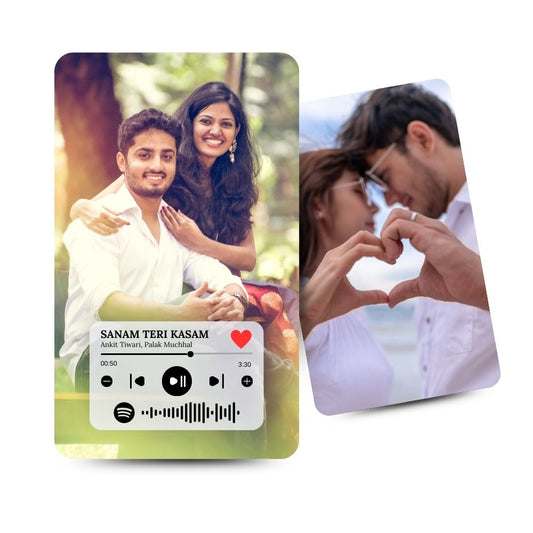 Brandian Wallet Card Customised Photo Wallet Card Customised Gifts for Men Express Your Love and Gratitude With Spotify Song Photo Card and Music Player Design In Backside, Special Thanksgiving