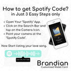 Brandian Wallet Card Customised Photo Wallet Card Customised Wallet Card Your Best Friend's Perfect Surprise! With Spotify Song Photo Card and Music Player Design In Backside, Special Thanksgiving