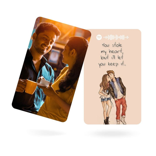 Brandian Wallet Card Customised Meaningful Gift For Couples Best Birthday Gift For Boyfriend Girlfriend Add Your Spotify Playlist and Songs, PVC Card