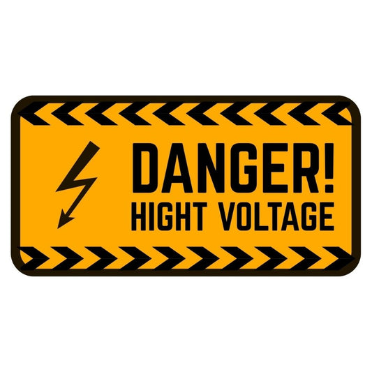 Brandian 6pcs Sign Sticker Signage Set, Danger High Voltage Warning, Safety, Security, PVC Self-Adhesive, Waterproof Vinyl, Sign Board