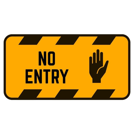 Brandian 6pcs Sign Sticker Signage Set, No Entry Warning, Safety, Security, PVC Self-Adhesive, Waterproof Vinyl, Sign Board