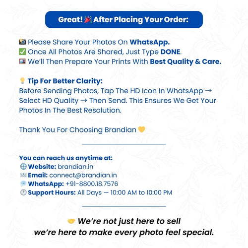 Brandian Customised Big Photo Print, Size 4 X 6 Inches, White