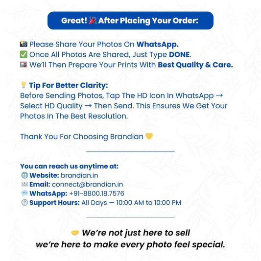 Brandian Customised Big Photo Print, Size 4 X 6 Inches, White