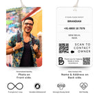 Brandian (Pack of 1) Personalized Travel Bag Tags | Custom Name Tags for Luggage, School Bags & Backpacks | Durable PVC with Silicone Loop