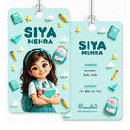 Brandian (Pack of 2) Personalized Bag Tags for Kids – Sea Green Theme | Custom Name, Photo & Contact Info | School Bag, Travel, Luggage, Backpack ID Labels | Durable with Silicone Loop