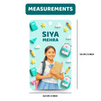 Brandian (Pack of 2) Personalized Bag Tags for Kids – Sea Green Theme | Custom Name, Photo & Contact Info | School Bag, Travel, Luggage, Backpack ID Labels | Durable with Silicone Loop