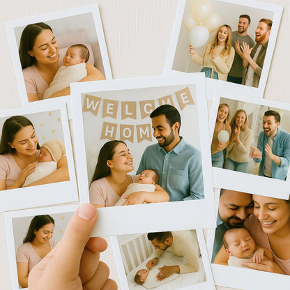 Brandian Customised Mini Polaroid Photo Prints Timeless Moments Capture Memories with Personalized Photo Prints Decor Customized Mini Photos Print Size 4 X 3 Inches, White