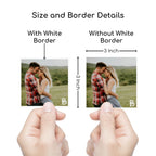 Brandian Customised Square Mini Photo Print, Size 3 X 3 Inches, White