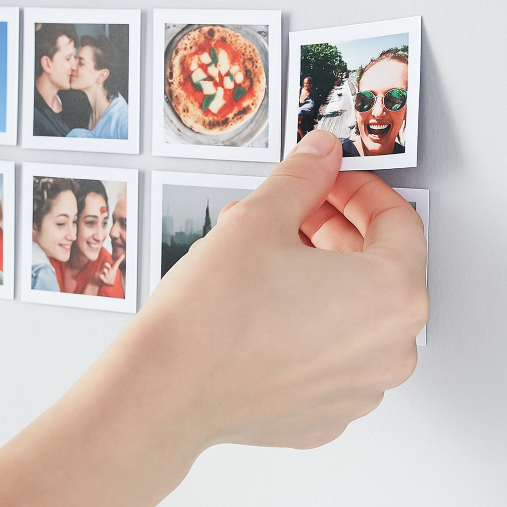 Brandian Customised Square Mini Photo Print, Size 3 X 3 Inches, White