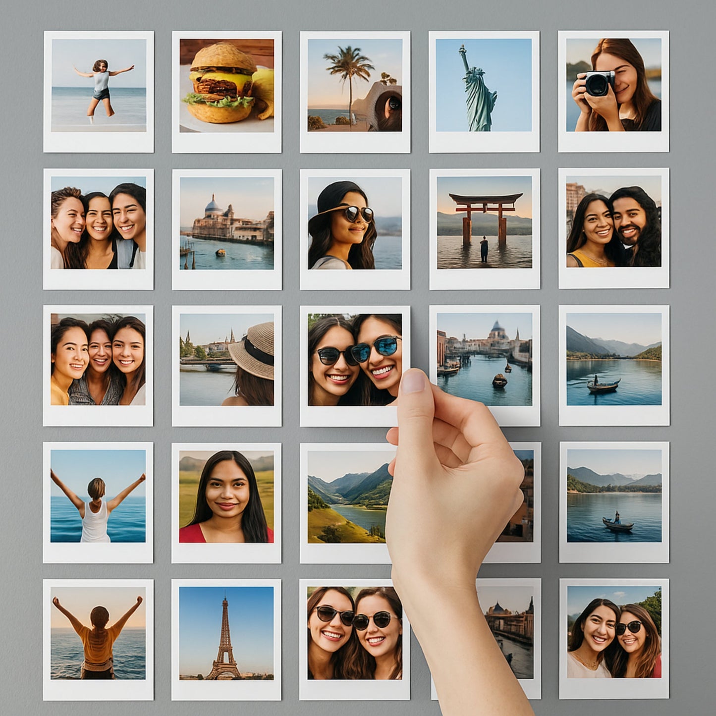 Brandian Square Photo Prints Elevate Your Home Decor with Personalised Mini Photo Prints A Custom Touch to Your Living Space, Size 3 x 3 Inch, White