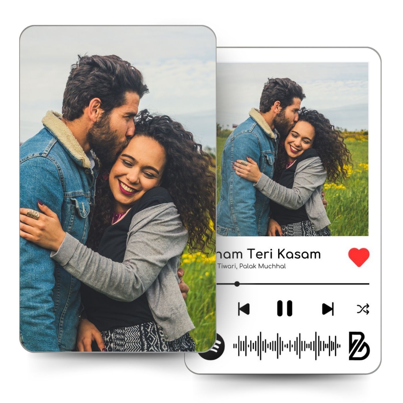 Brandian | Pack of 1 | Personalized Wallet Card with Photo & Spotify Song | Size 8.6 x 5.4 cm | Wallet Card